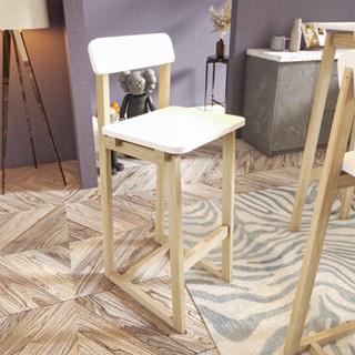 [กทม. 3-5 วัน ส่ง] SB Design Square เก้าอี้ไม้ล้วน KC-PLAY รุ่น BUDDI สีขาว (40x45x104 ซม.) แบรนด์ KONCEPT FURNITURE