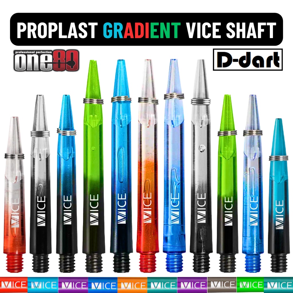 ONE80 DART SHAFT - GRADIENT PROPLAST VICE DARTS SHAFT/STEM พร้อม SPRINGS