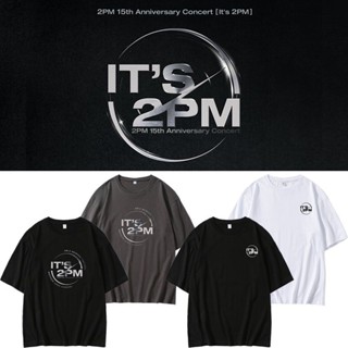 เสื้อยืดลําลอง ผ้าฝ้าย แขนสั้น คอกลม พิมพ์ลาย Kpop 2PM 15th สําหรับผู้ชาย และผู้หญิง