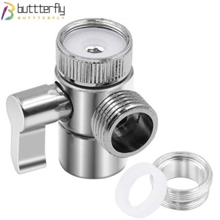 Buttterfly วาล์วแยกก๊อกน้ํา ทองเหลือง สีเงิน แบบเปลี่ยน M22 x M24 สําหรับอ่างล้างจาน ห้องครัว ห้องน้ํา