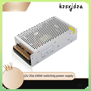 อะแดปเตอร์พาวเวอร์ซัพพลาย 12V 12V 240W 20A DC ทนทาน สีขาว