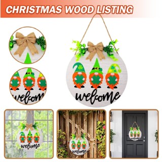 St Patricks Day Wreath For Front Door Welcome Sign Gnomes Hanging Door Decor