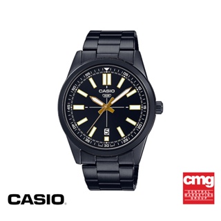 CASIO นาฬิกาข้อมือ CASIO รุ่น MTP-VD02B-1EUDF วัสดุสเตนเลสสตีล สีดำ