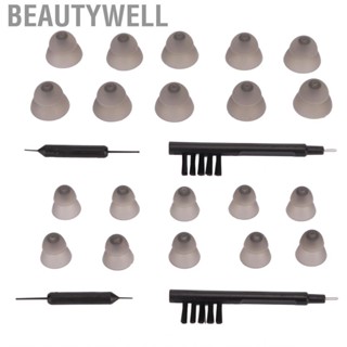 Beautywell Amplifier Domes  10pcs Noise Cancelling Aid Earbud Tip Silicone Black for Improve