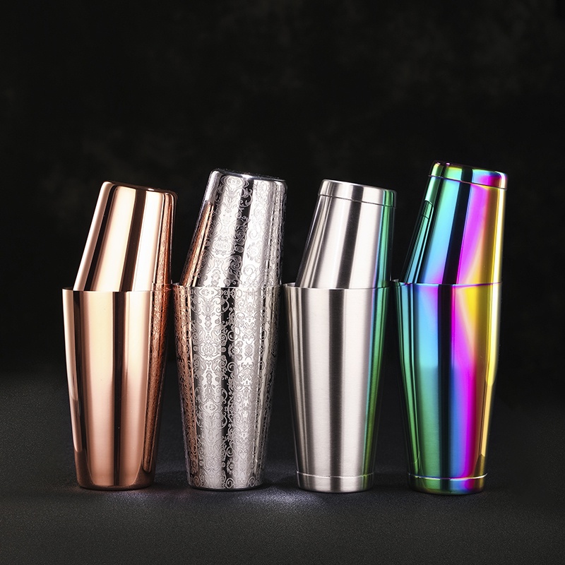 Cocktail Shaker, Pro Bar Shaker Boston Shaker Set, Stainless Steel Martini Shaker Drink Mixer for Ba