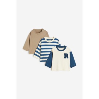 H&amp;M  Boy 3-pack cotton jersey tops 1096215_1