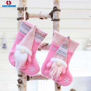 ถุงน่องคริสต์มาสแขวนเครื่องประดับของขวัญถุงขนมXmas Treeแขวนเครื่องประดับSantaถุงเท้าของขวัญซินเทีย