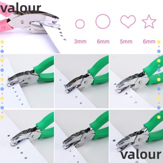 Valour อุปกรณ์เจาะรู 9-75 มม. ลายหัวใจ ทรงกลม ดาวห้าแฉก สามเหลี่ยม สี่เหลี่ยม DIY