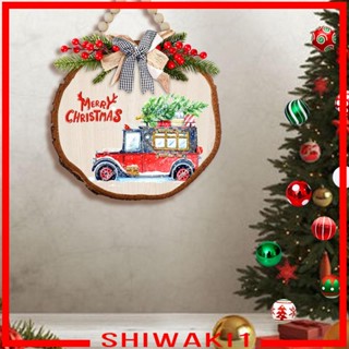 [Shiwaki1] ป้ายไม้ Welcome ลายคริสต์มาส สําหรับแขวนตกแต่งประตูหน้า ทางเข้า