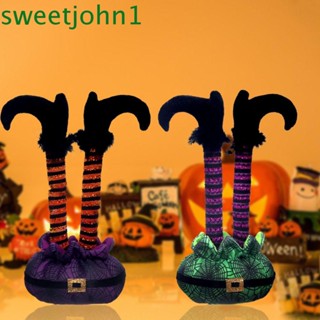 Sweetjohn ขาแม่มด ผ้าฝ้ายนิ่ม สีม่วง เขียว สําหรับตกแต่งตู้เสื้อผ้า คอสเพลย์ ปาร์ตี้ฮาโลวีน