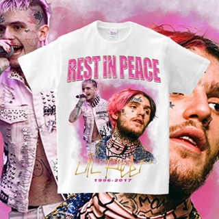 เสื้อยืดผ้าฝ้ายพิมพ์ลายขายดี เสื้อยืดแขนสั้น ผ้าฝ้ายแท้ พิมพ์ลาย Lil Peep Peace 2022 สไตล์ฮิปฮอป สตรีท ยุโรป อเมริกัน สํ