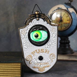 ฮาโลวีนมีเสียง Oneeyed Doorbell ดวงตาเรืองแสงตกแต่งสยองขวัญน่าขนลุกสนุก Eyecatcher แปลกบาร์ Props Ghostly Creepy Doorbell ตลกเล่นตลกอุปกรณ์ Mimay แย่มาก