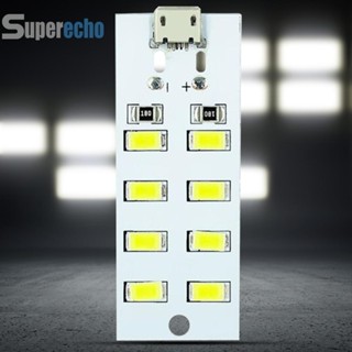 โคมไฟฉุกเฉิน 8 12 16 20 ดวง สีขาว 5730 SMD Light 430mA~470mA USB DIY [superecho.th]