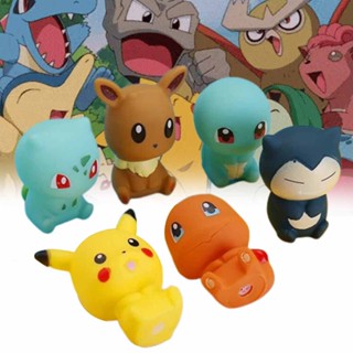 Pokemon bath toys X6 Pikachu,Evee,Charmander,Snorlax,Bulbasaur,Squirtle