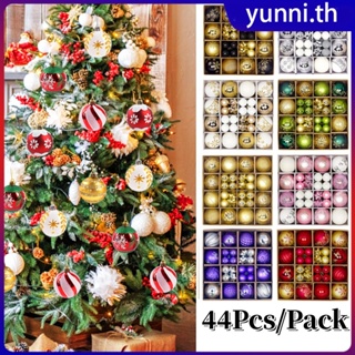 44pcs เครื่องประดับคริสต์มาส Xmas Tree แขวนจี้ตกแต่งคริสต์มาสสำหรับ Home 2023 Navidad Natal ใหม่ปีของขวัญ Yunni