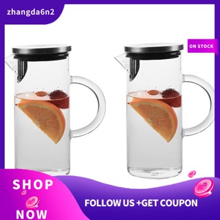 【พร้อมส่ง】เหยือกแก้วน้ํา กาน้ําชา แบบใส 2 ชิ้น