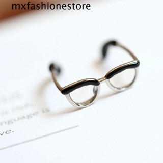 Mxfashione แหวนแว่นตา ออกแบบเฉพาะ แฟชั่นวินเทจ บุคลิกภาพ ทองแดง ของขวัญวันวาเลนไทน์ สไตล์เกาหลี เครื่องประดับ