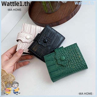 Wttle กระเป๋าสตางค์ลําลอง หนัง PU ใบเล็ก ใส่บัตรได้หลายใบ