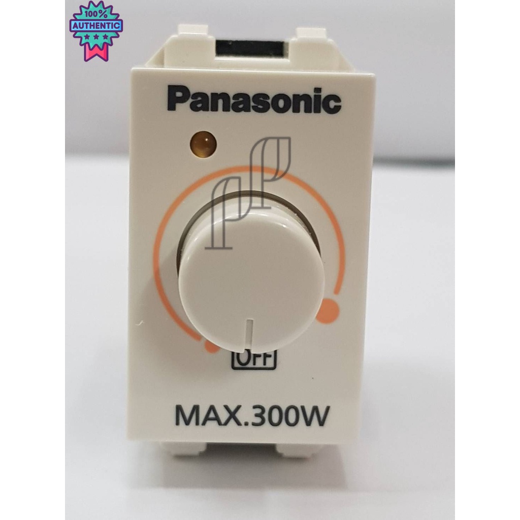 Panasonic สวิทช์หรี่ไฟ 300W สีขาว สีเทา 300W หรี่กัหลอดไส้ทั่วไปและหลอดฮาโลเจน 220v DIMMER SWITCH WEG57813