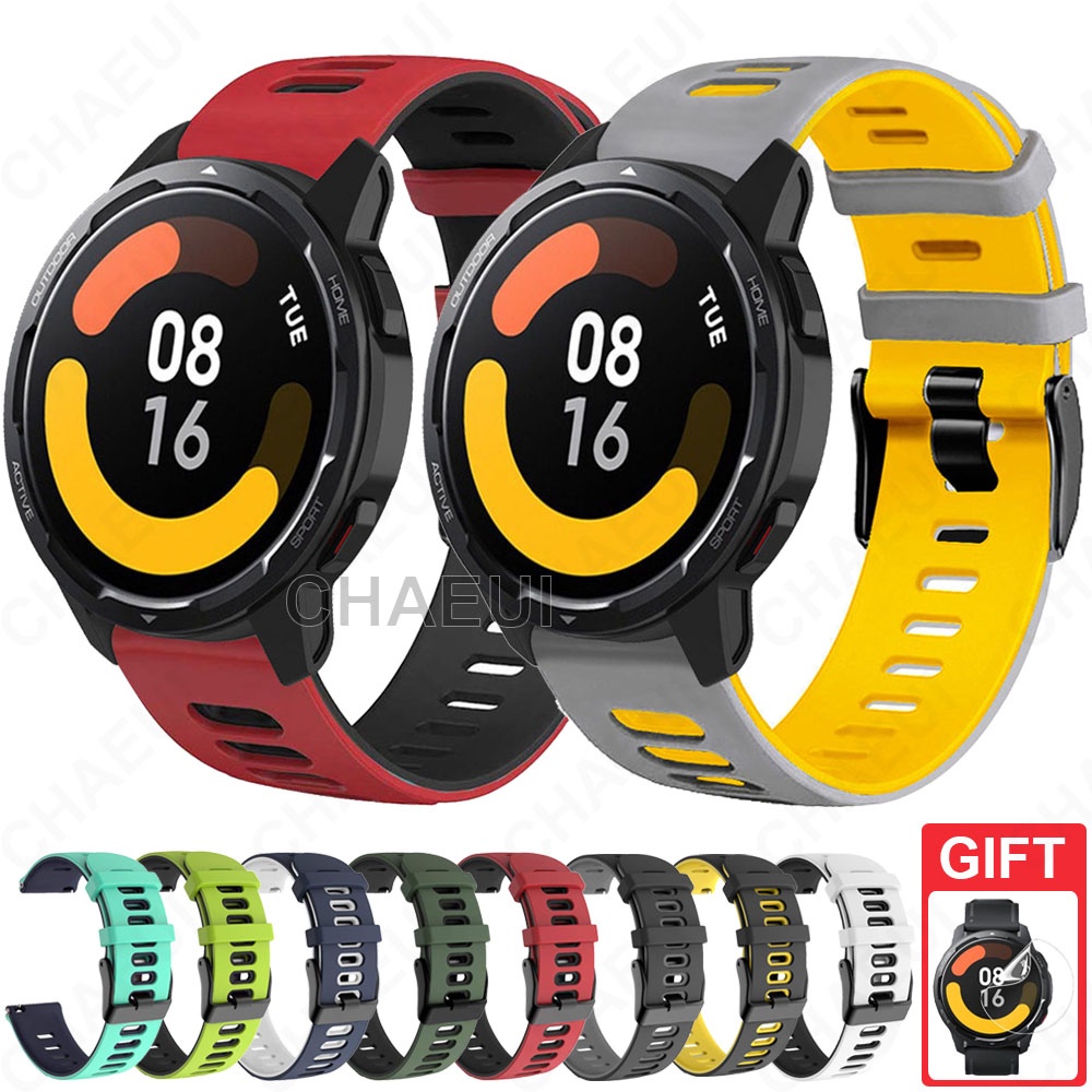 สายรัดซิลิโคนสร้อยข้อมืออุปกรณ์เสริมคู่สีสําหรับ Xiaomi Watch S5 / 5 / S4 / S3 / 2 Pro / S1 Active / S1 Pro / Mi Watch Color