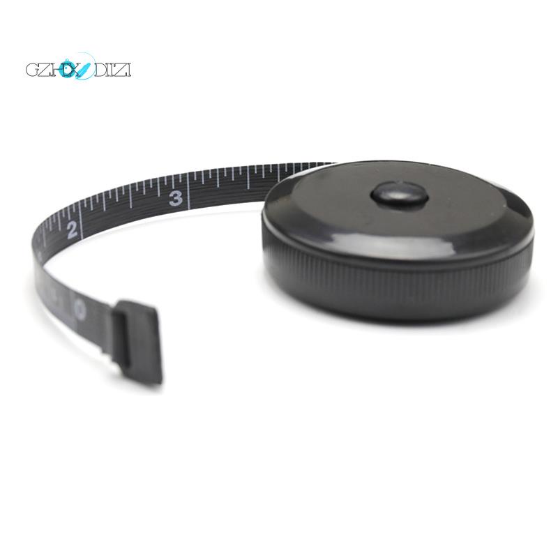 【Gzhxdiizi】เทปวัดร่างกาย แบบสองด้าน ยืดหดได้ สีดํา สําหรับตัดเย็บเสื้อผ้า