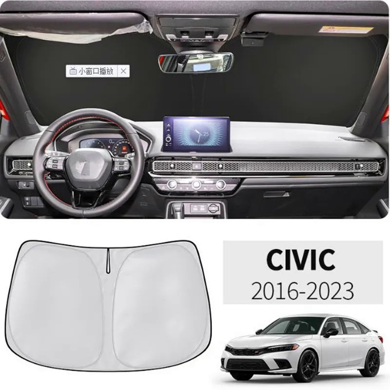 ม่านบังแดดกระจกหน้ารถยนต์ นาโน สําหรับ Honda Civic 10th 11th Gen 2016-2023