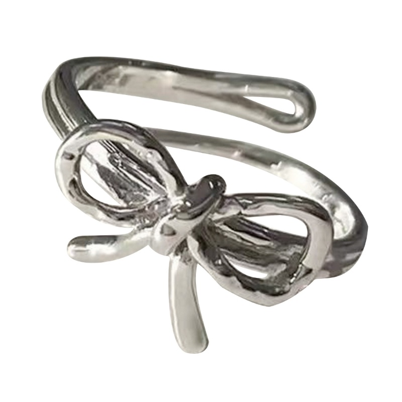 HAN ผู้หญิงเปิดแหวนผีเสื้อ Knot แหวน Chic Index แฟชั่น Lady Finger Jewellery วันวาเลนไทน์ Y2K