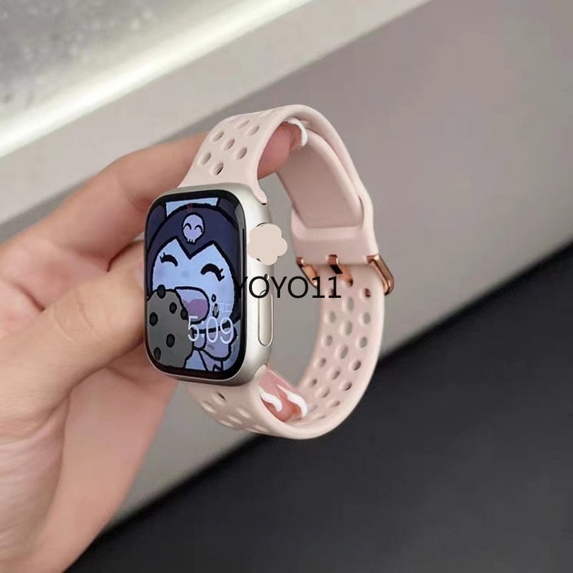 สายนาฬิกาข้อมือซิลิโคน สําหรับ Apple Watch Band 49 มม. 45 มม. 44 มม. 42 มม. 41 มม. 40/38 มม. iWatch Series 9 8 7 6 5 4 SE Ultra2