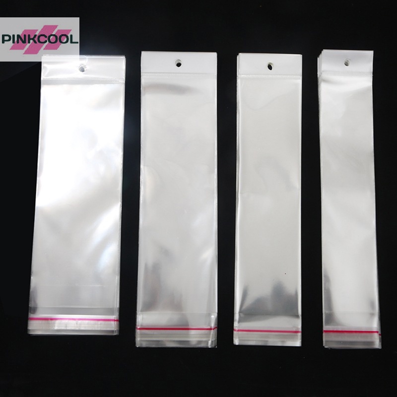 Pinkcool ถุงบรรจุภัณฑ์พลาสติกใส ขนาดเล็ก สําหรับจัดเก็บเครื่องประดับ แหวน สร้อยข้อมือ 100 ชิ้น