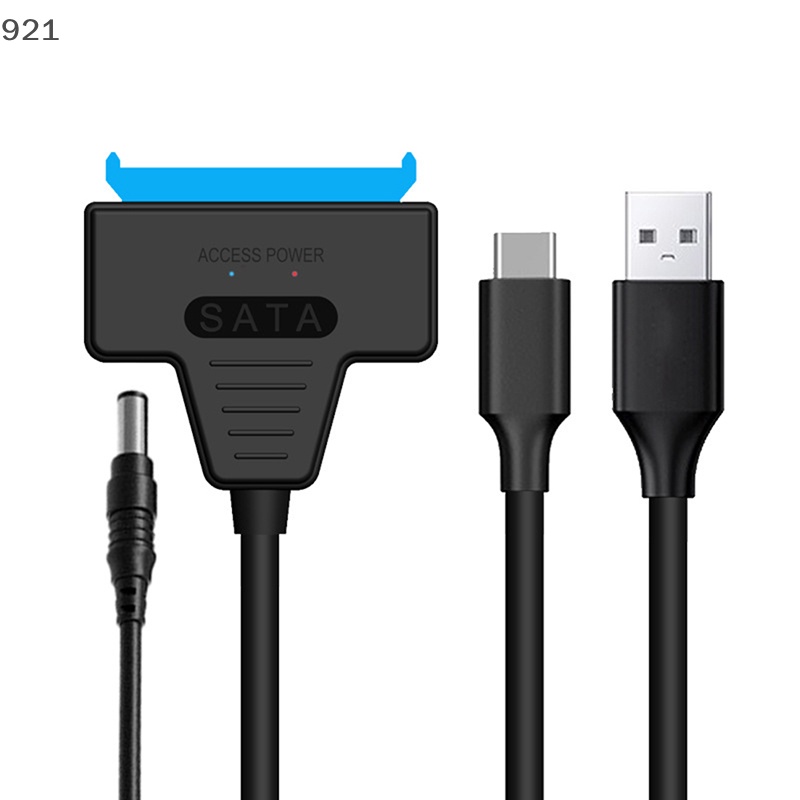 Nuannuaaa SATA เป็น USB 3.0 2.0 Type-C อะแดปเตอร์ สําหรับฮาร์ดไดรฟ์ภายนอก 2.5 3.5 นิ้ว HDD SDD