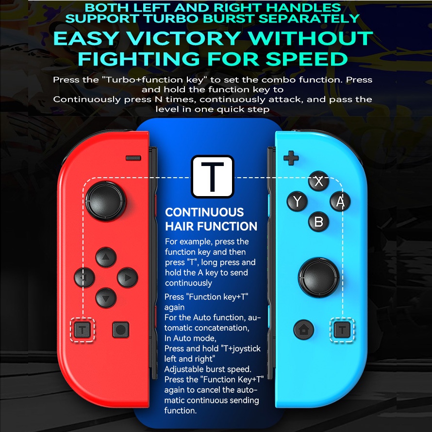 จอยแพดควบคุมเกมไร้สาย JoyCon (L/R) สําหรับ Nintendo Switch & Switch Oled / Lite Gamepad พร้อมสายรัดควบคุม L&R Sensor Joypad
