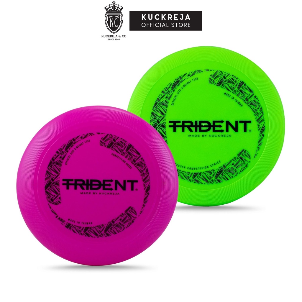 จานร่อนกลางแจ้ง Trident Professional - สีม่วงมะนาว/ม่วงนีออน (175g)