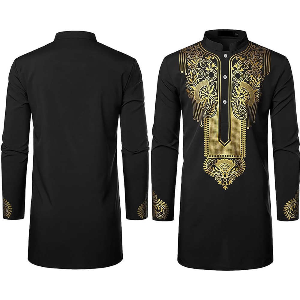 เสื้อเชิ้ตลําลอง ทรงโท้ท ตัวยาว สไตล์ดูไบ อิสลาม สําหรับผู้ชายชาวมุสลิม