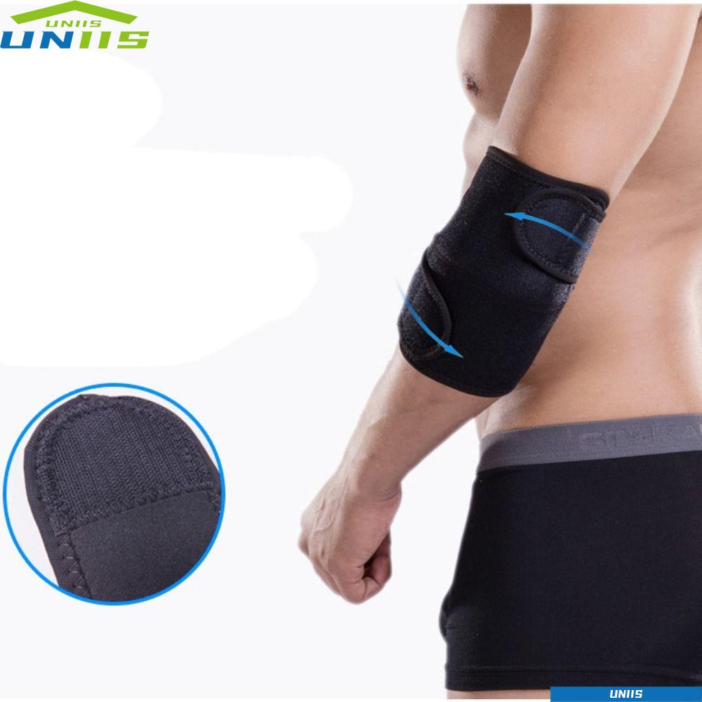 Uniis สนับศอก พยุงข้อศอก กีฬา โรคข้ออักเสบ นักกอล์ฟ สายรัด ปรับได้ เทนนิส ปลอกแขน