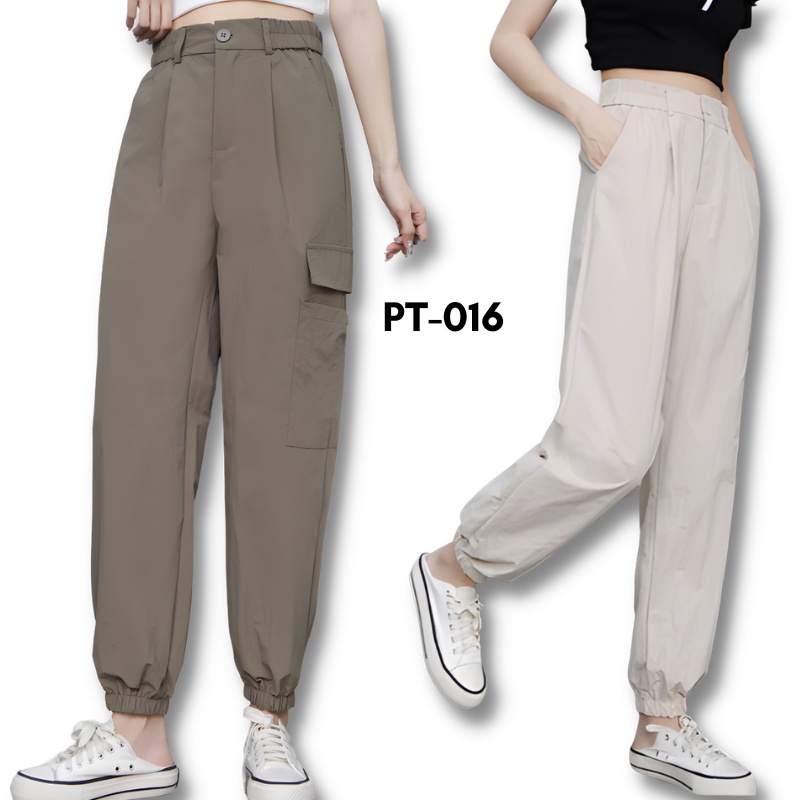 IMPORT กางเกงจ็อกเกอร์คาร์โก้ร่มชูชีพสําหรับผู้หญิง (PT-016)