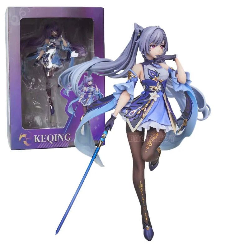 27cm Genshin Impact Keqing Anime Girl Figure Klee/Nahida Action Figure Yae Miko/Lumine/Venti Figurin