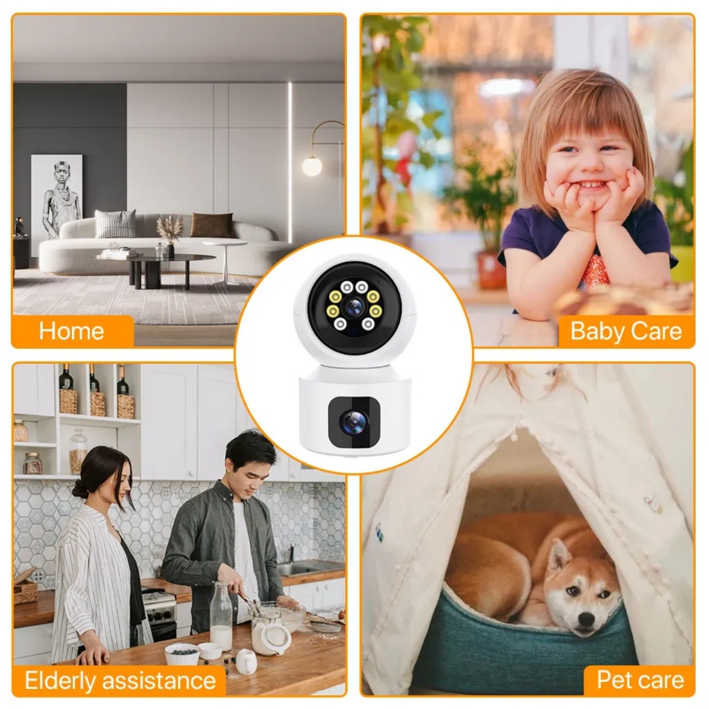 V380 Pro 8MP เลนส์คู่ กล้องวงจรปิด wifi Dual lens IP Security Camera วิสัยทัศน์กลางคืนอัจฉริยะ ภาพชัดระดับ4K มีภาษาไทย