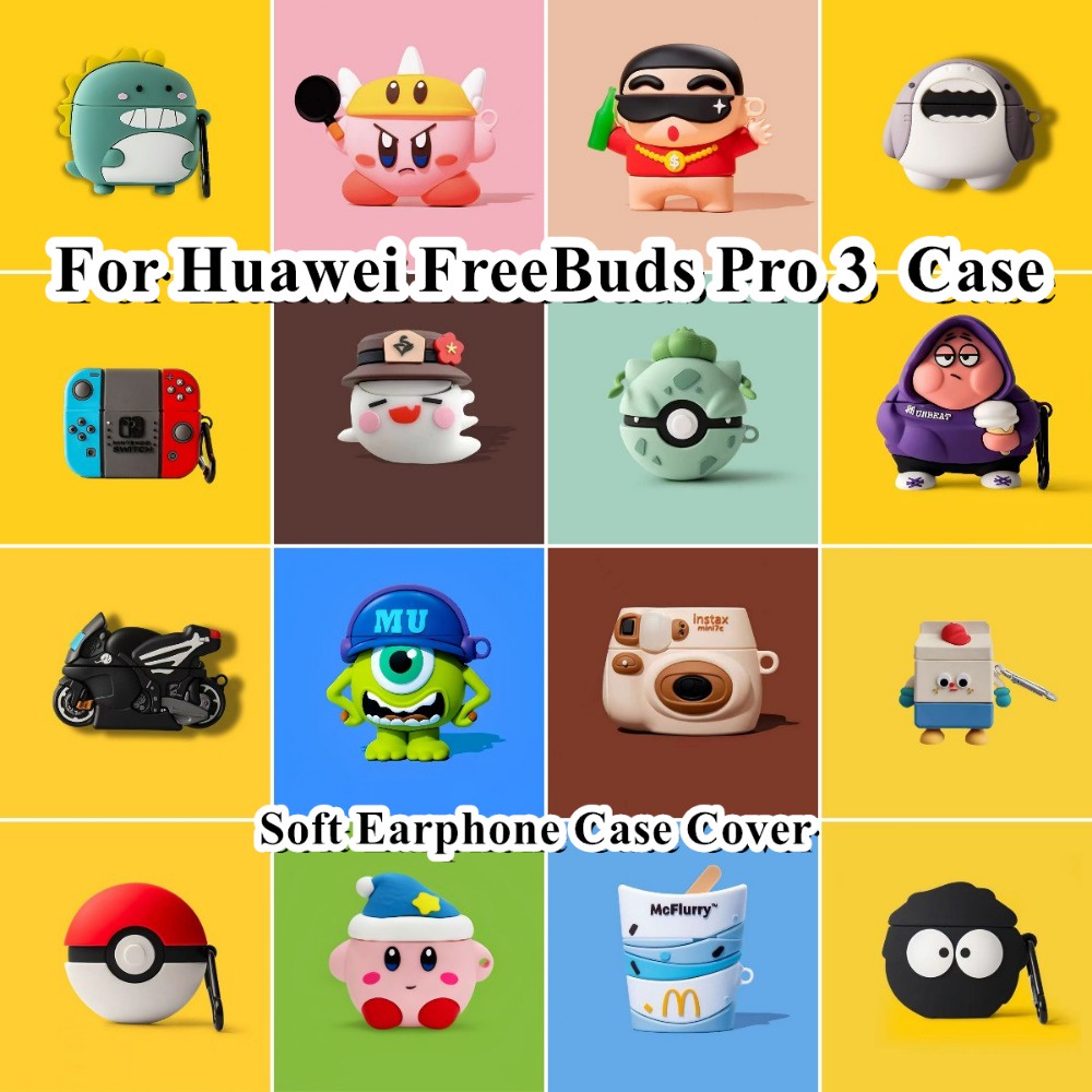 พร้อมส่ง! สําหรับ Huawei FreeBuds Pro 3 เคส เท่ การ์ตูน รูปแบบ นิ่ม ซิลิโคน หูฟัง เคส เคส