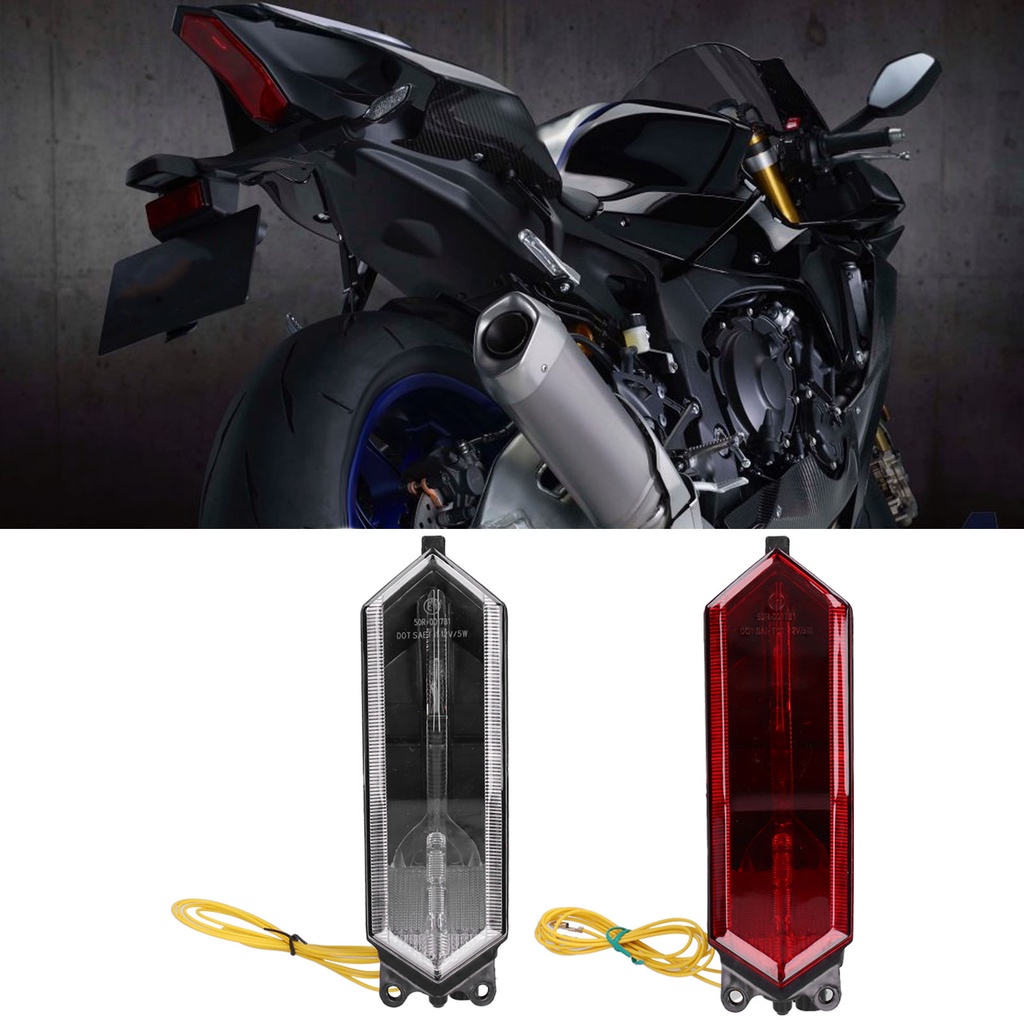 Fitness Life ชุดไฟท้าย LED ไฟเบรกไฟเลี้ยวความสว่างสูงเหมาะสำหรับ YZF-R1/YZF-R6 R7