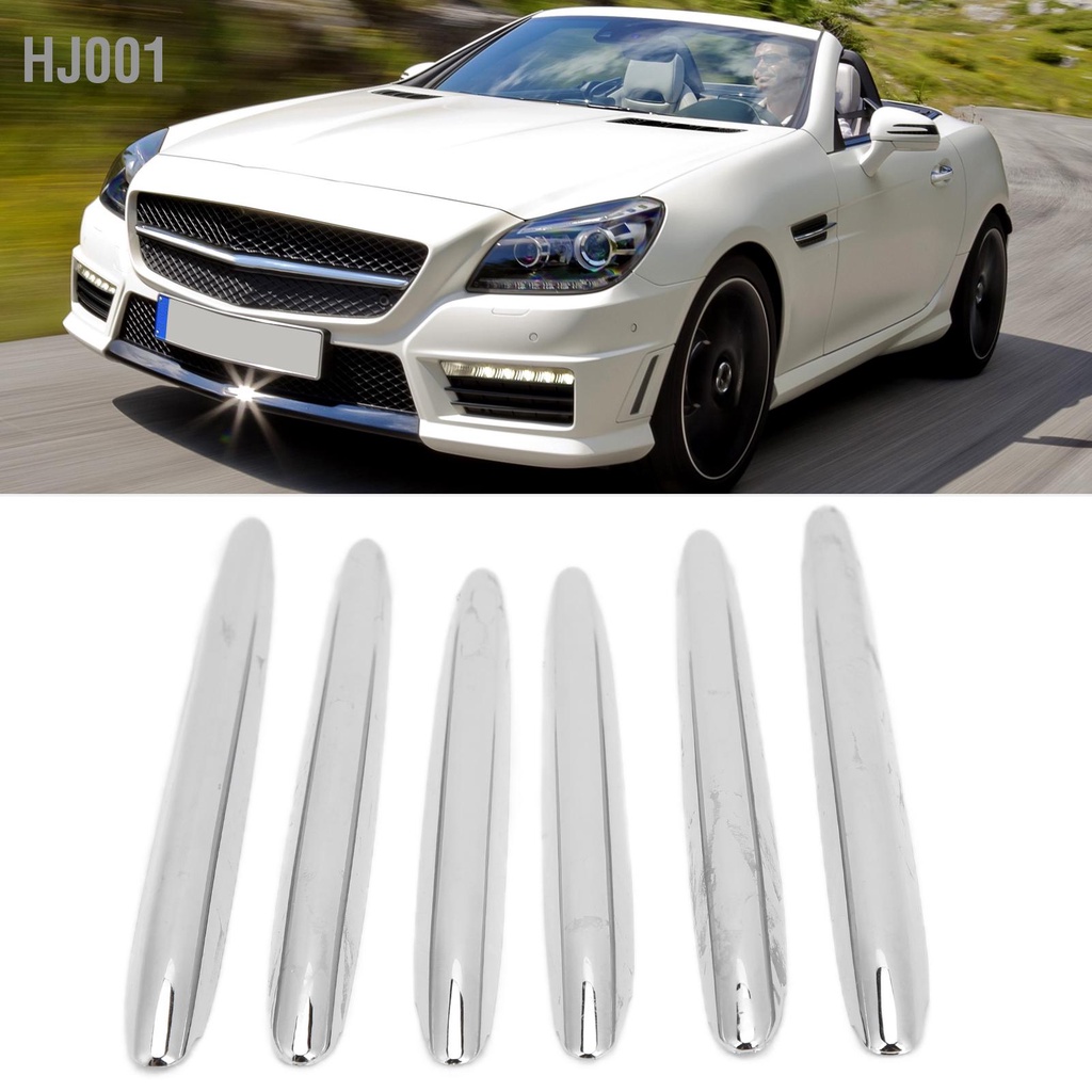 HJ001 6 ชิ้น Chrome รถเครื่องยนต์ Hood Vent Grille ฝาครอบอะไหล่สำหรับ Mercedes Benz R172 SLK 2011-2019