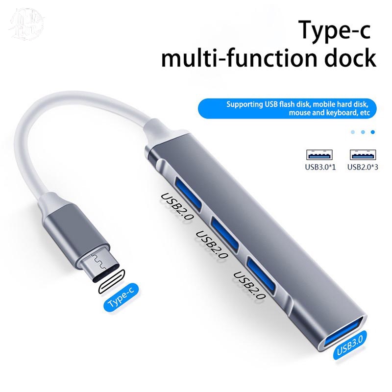 Wl| อะแดปเตอร์ฮับ USB C 3.0 Type C 3.1 4 พอร์ต OTG สําหรับคอมพิวเตอร์ PC ใหม่