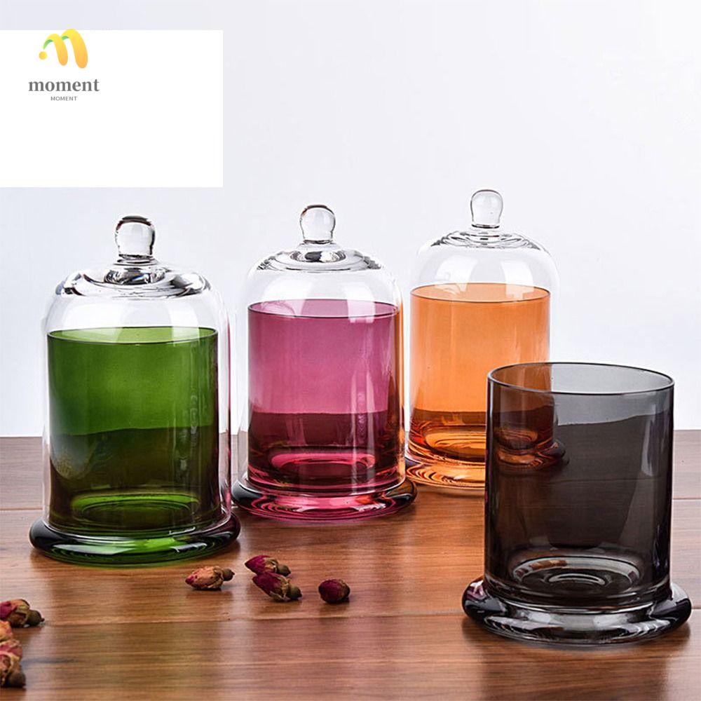 Moment ฝาครอบแก้วเทียนหอมอโรมาเธอราพี รูปดอกไม้ 8 สี สําหรับตกแต่งห้องนอน DIY