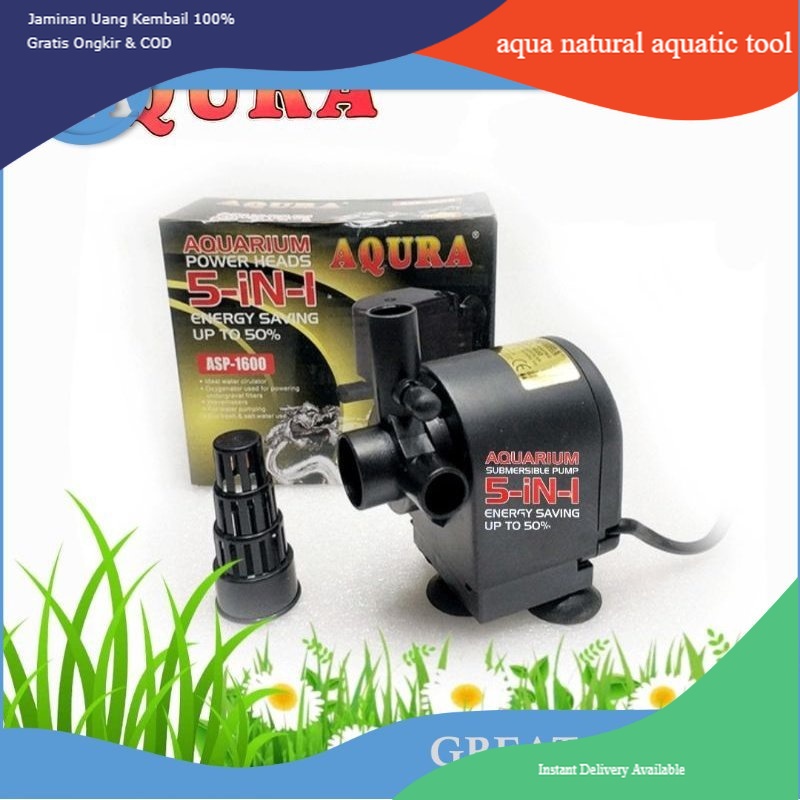 Aqura asp 1600 หัวไฟ 1600 ปั๊มน้ําใต้น้ํา aqura พิพิธภัณฑ์สัตว์น้ํา