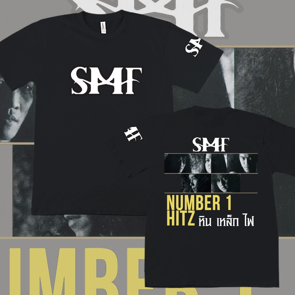 เสื้อยืด  SMF Stone Metal Fire ไม่จำกัดเพศ ฝ้าย 100% ผ้าคอตตอน S-5XL