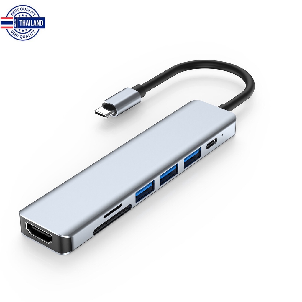 USB C Hub 7 in 1 Type C to HDMI 4K for MacBook Pro 2020, MacBook Air 2022, iPad Pro 2022, SAMSUNG S25+