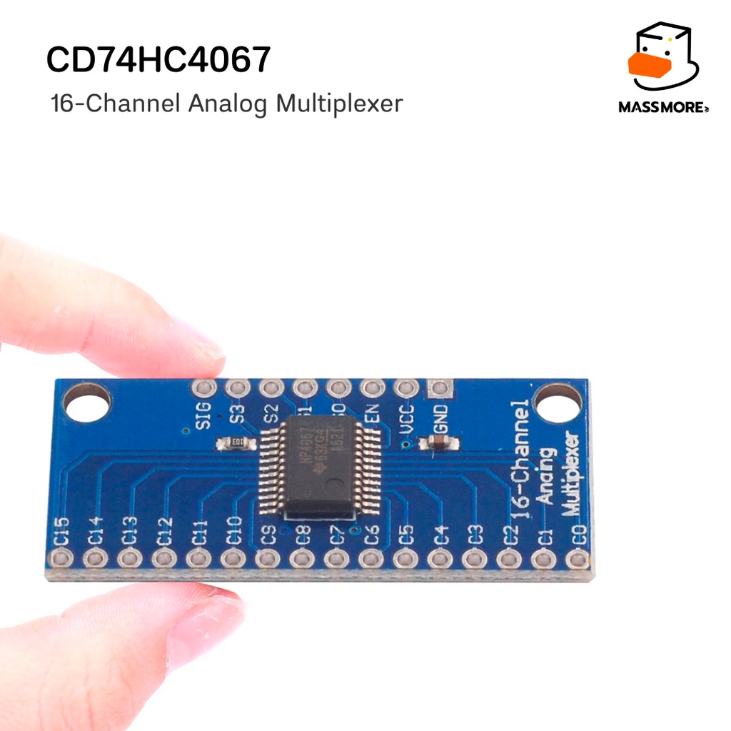 CD74HC4067 16-Channel บอร์ดไมโครคอนโทรลเลอร์ ดิจิทัลอะนาล็อก Analog Multiplexer อนาล็อก/ดิจิตอล 16 ช่อง