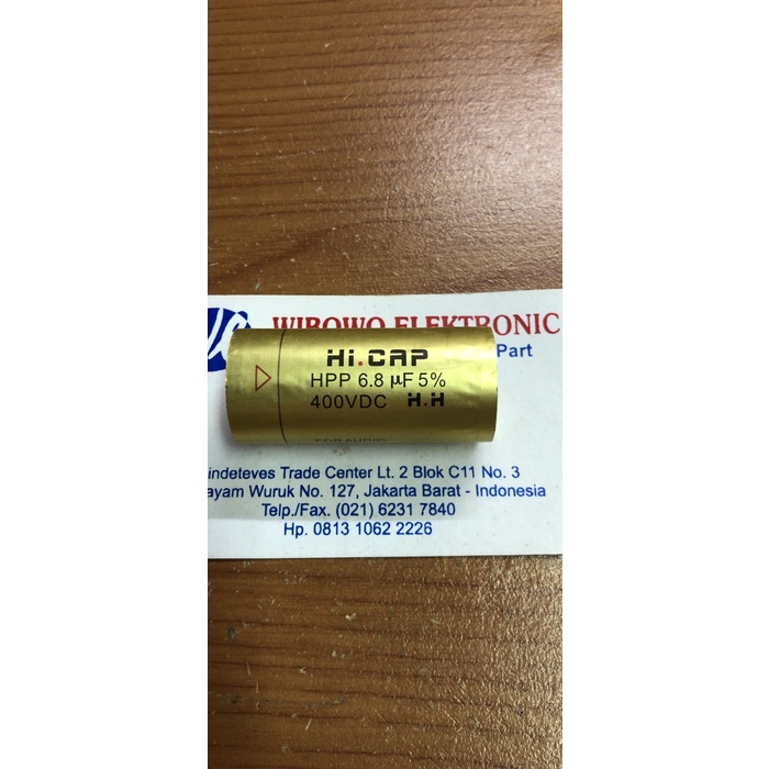 Hi cap 6.8uf-400v คาปาซิเตอร์ hi cap JI27