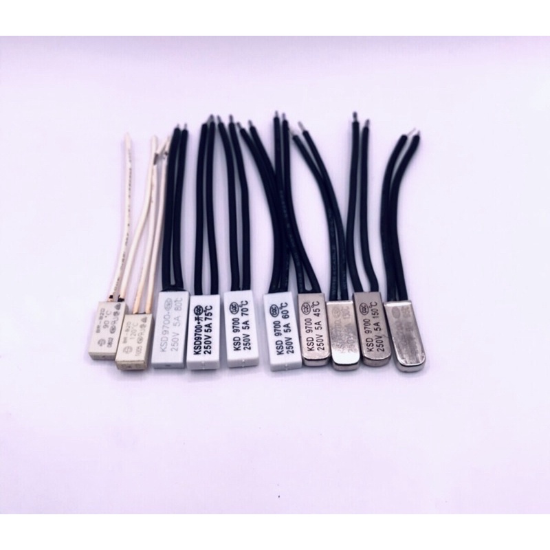 Thermostat เทอร์โมสตัท ตัวแบน 5A 250V ร้อนตัด45องศาถึง150องศา