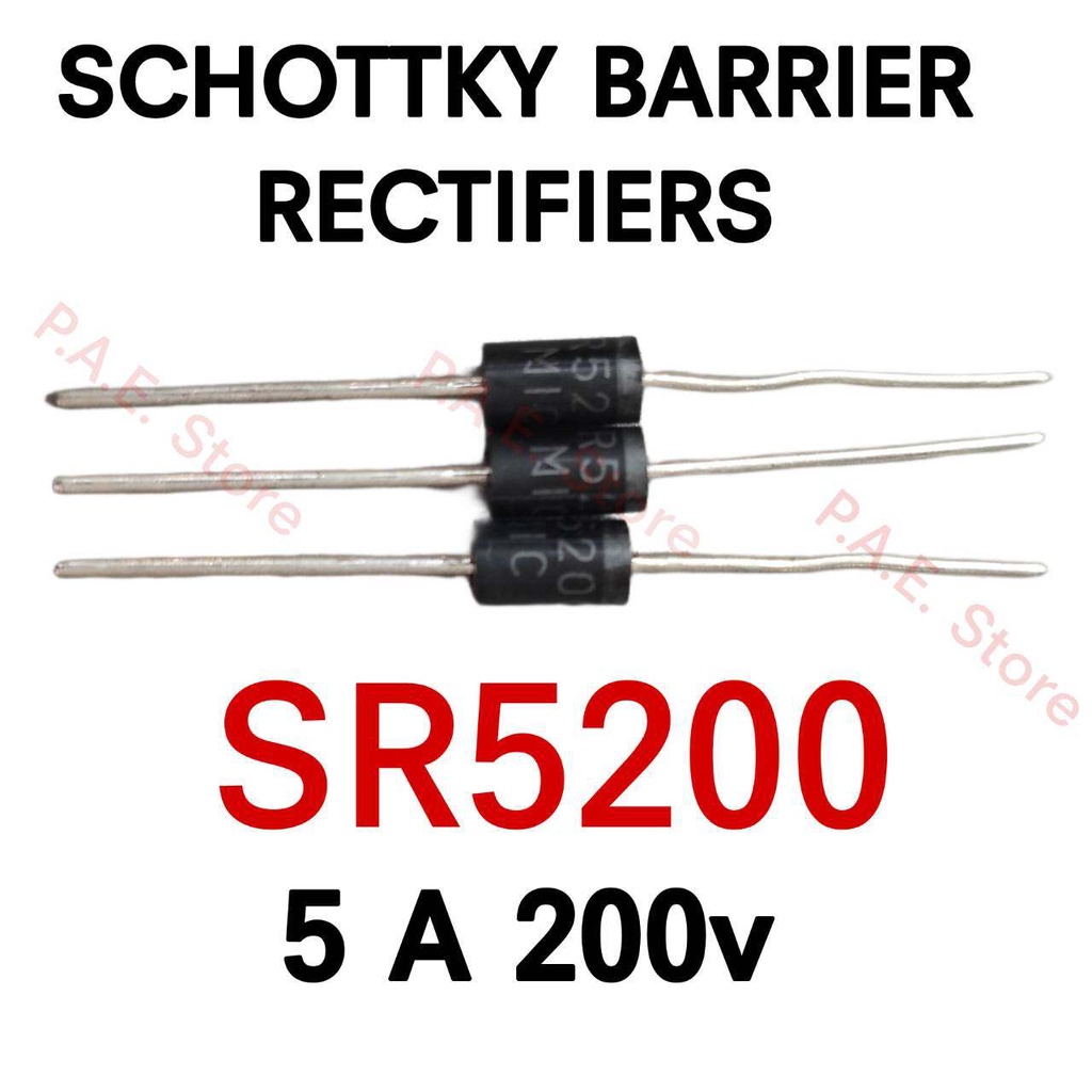 #IC SR5200 5.0 AMP 200 V  SCHOTTKY BARRIER RECTIFIERS ขาย 10 ตัว 25 บาท ใช้แทนได้หลายเบอร์แค่เป็นชนิดเดียวกัน