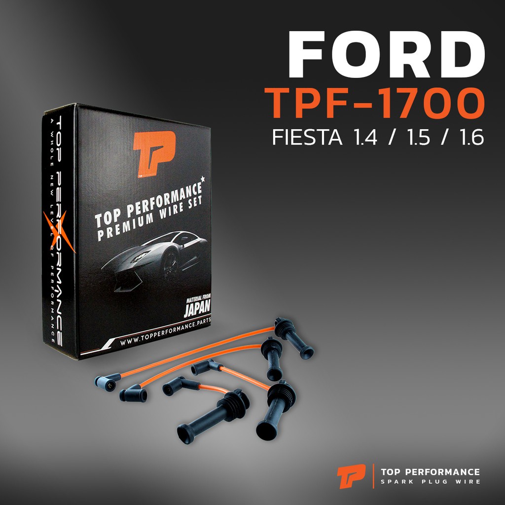 สายหัวเทียน FORD - FIESTA 1.4 / 1.5 / 1.6 ตรงรุ่น - MADE IN JAPAN - TPF-1700 - สายคอยล์ ฟอร์ด เฟียสต้า